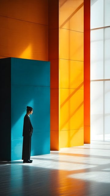 Minimalist Architecture & Vibrant Light Shadow
