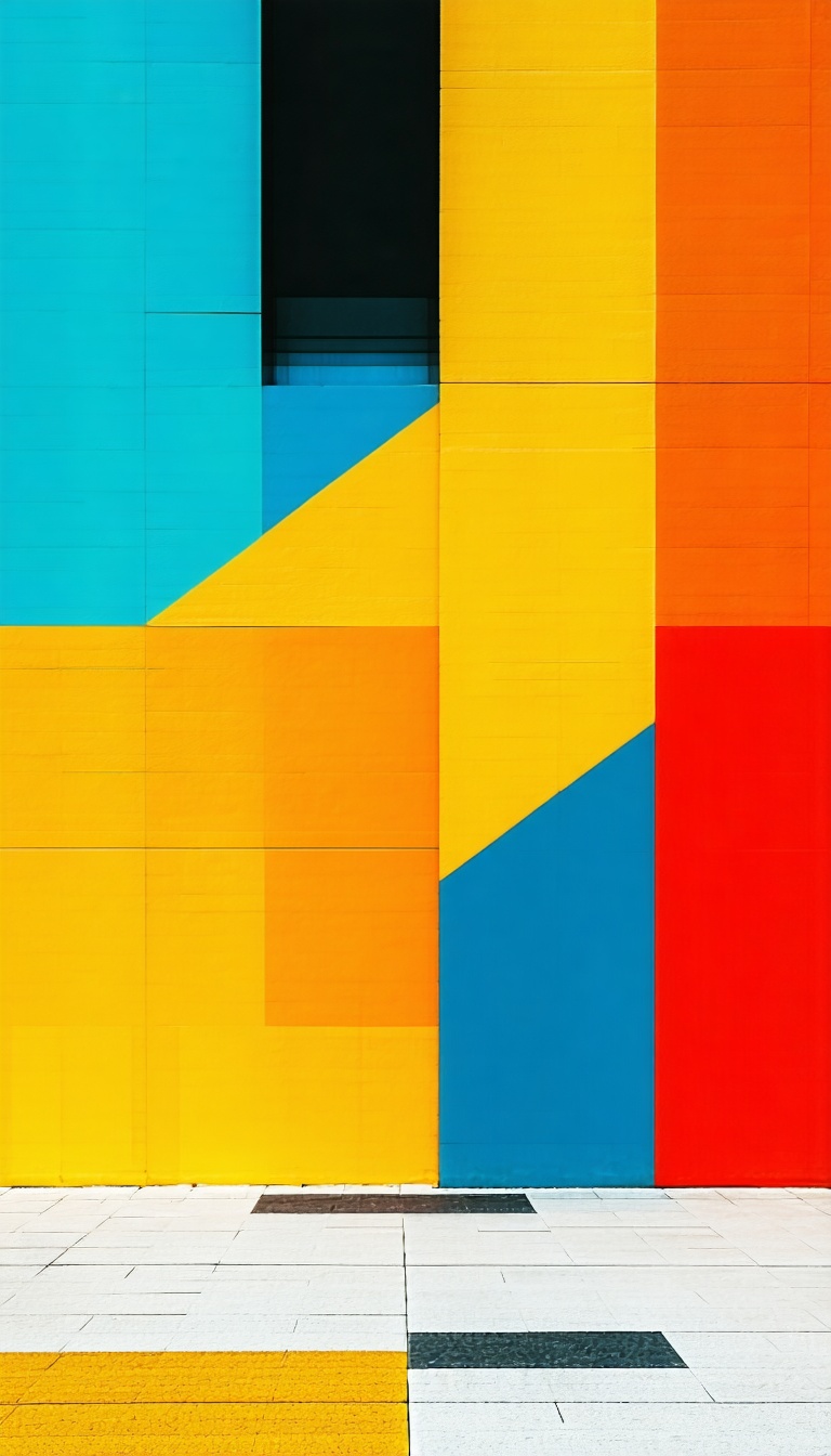 색상 블록 건물 외벽, 색상, 블록, 건물, 외벽, 기하학, 추상
