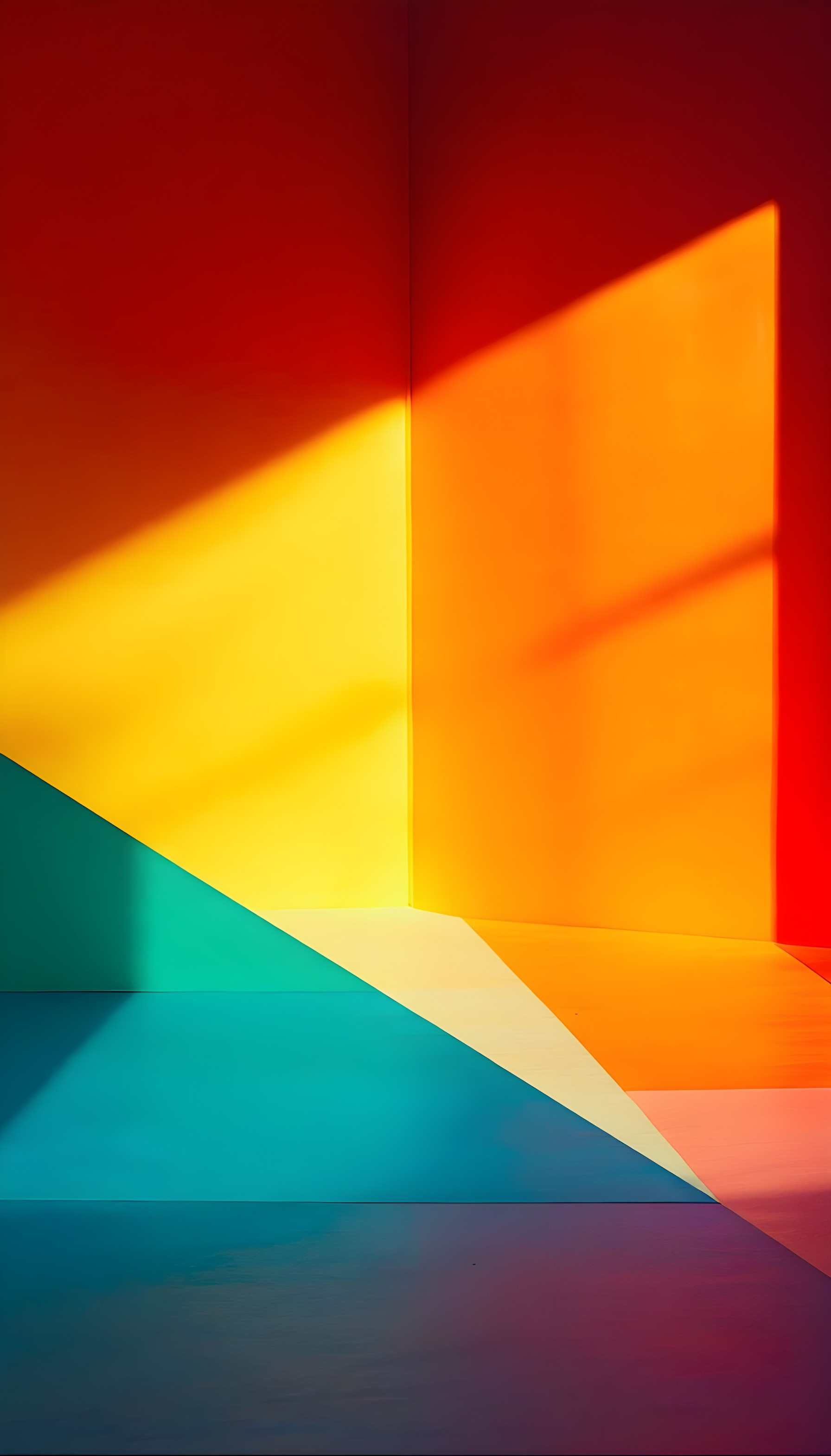 Vibrant Geometric Light Shadow Abstract Wallpaper, abstract, geometric, light and shadow, vibrant colors, colorful wallpaper, modern art