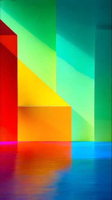 Vibrant Geometric Light Reflection Abstract Wallpaper