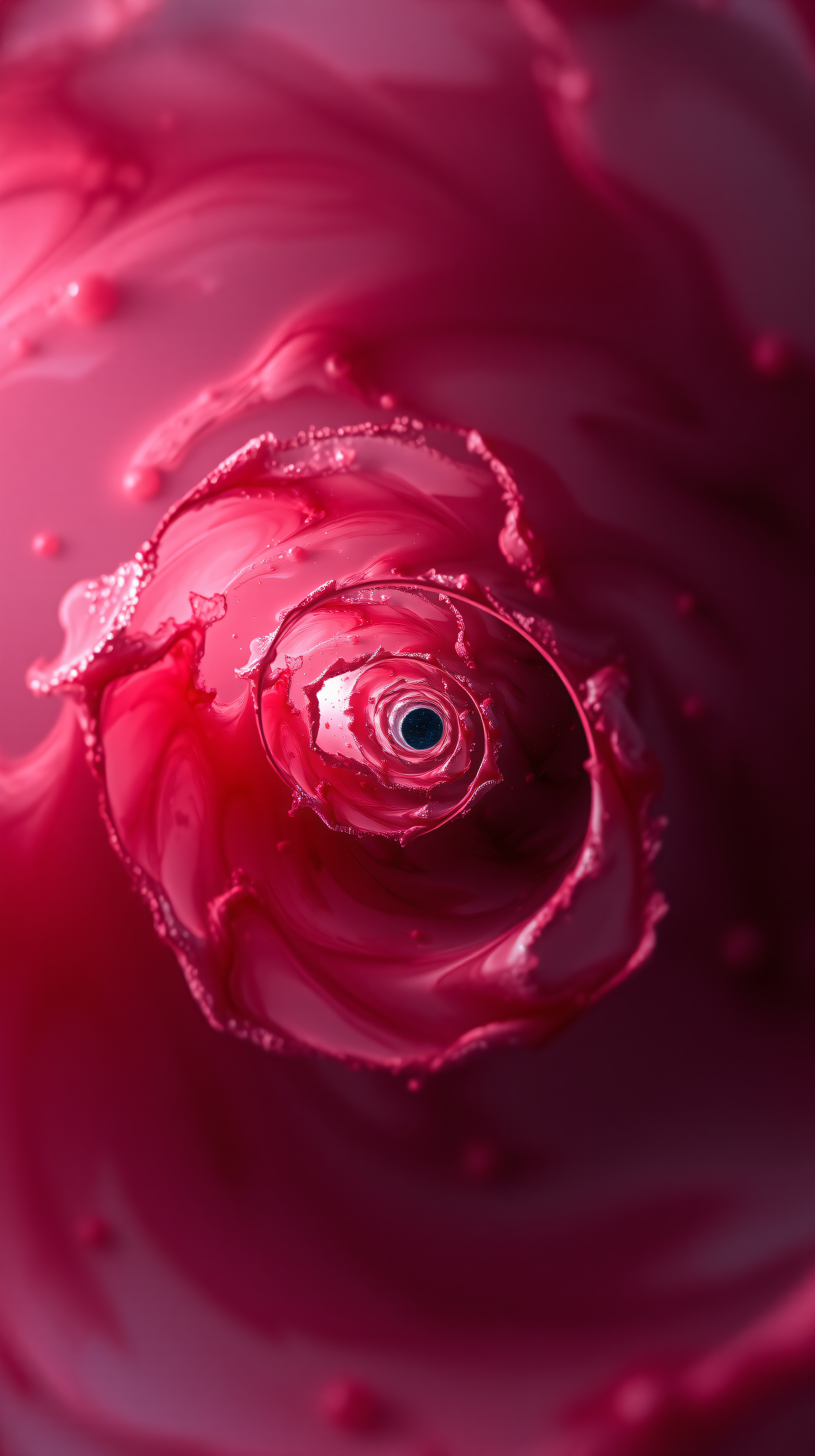 Vibrant Pink Liquid Swirl Vortex Abstract Wallpaper, abstract, pink, magenta, fuchsia, liquid art, swirl