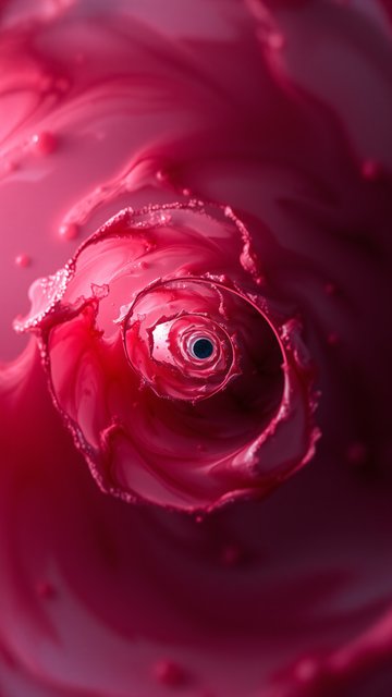 Vibrant Pink Liquid Swirl Vortex Abstract Wallpaper
