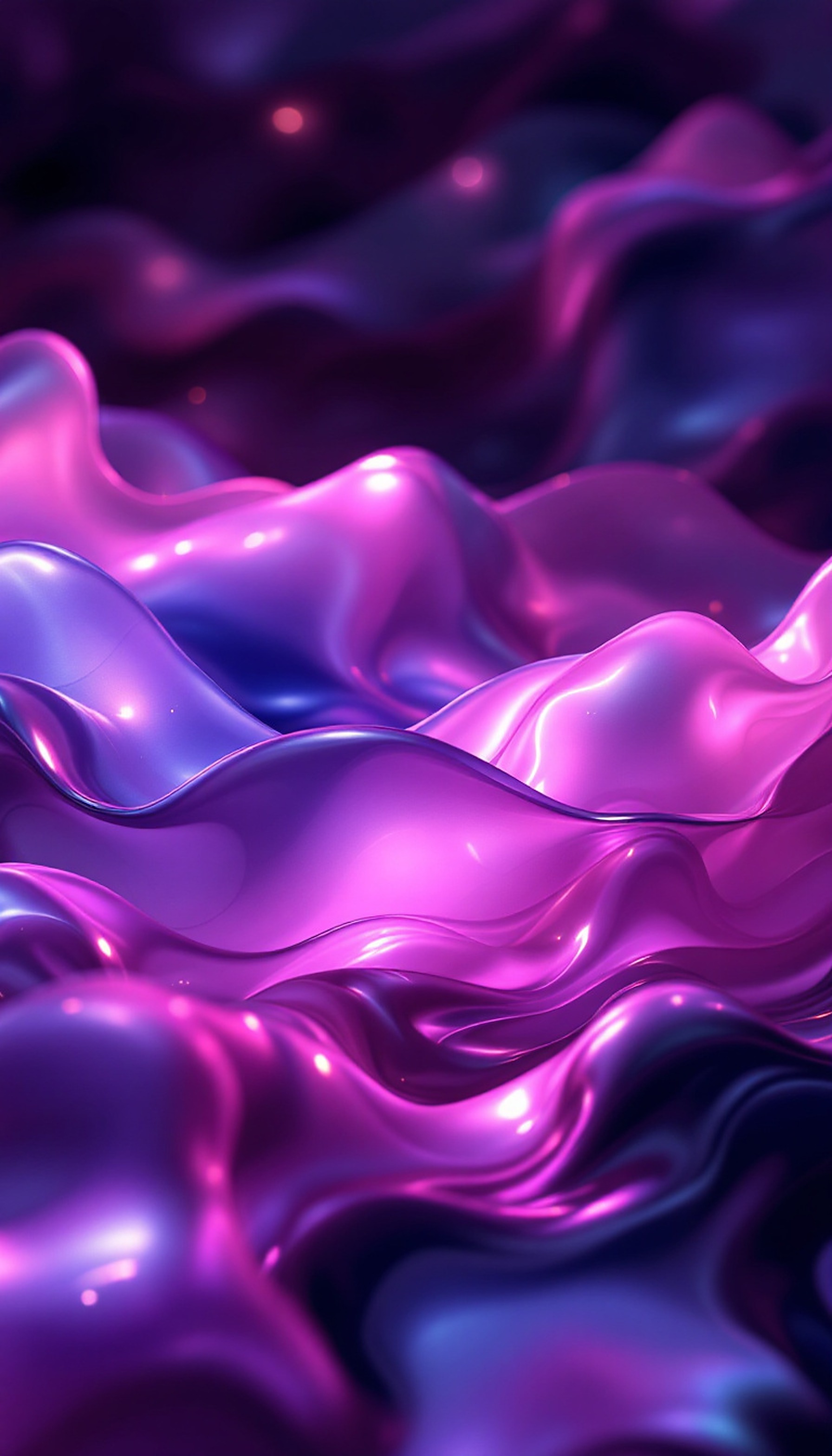 Vibrant Neon Purple and Pink Abstract Waves, abstract, purple wallpaper, pink wallpaper, neon, liquid, waves
