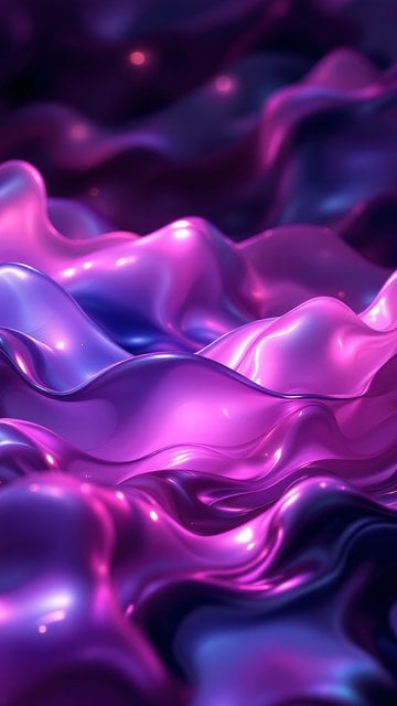 Vibrant Neon Purple and Pink Abstract Waves