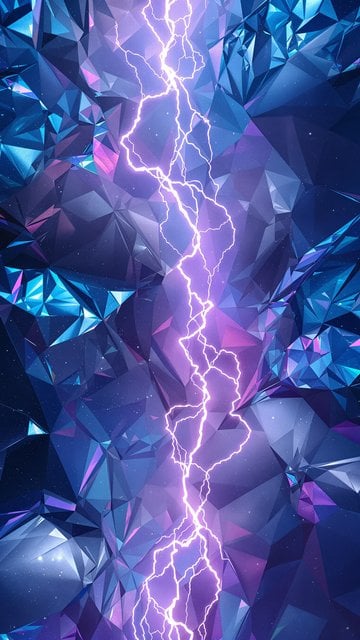 Abstract Crystal Lightning Mobile Wallpaper