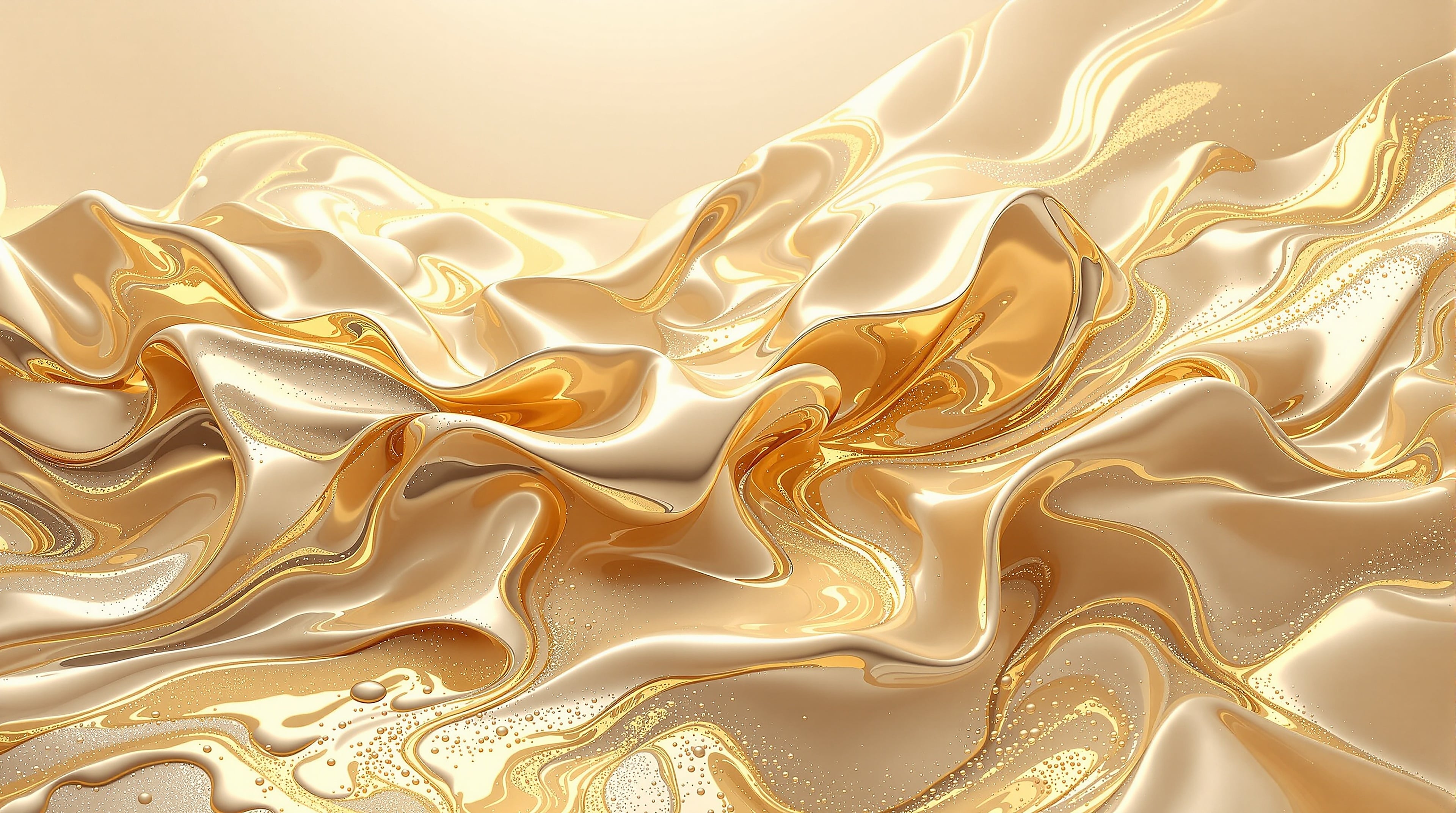 Abstract Gold Liquid Waves Glitter Wallpaper, gold, liquid, abstract, waves, glitter, shimmer