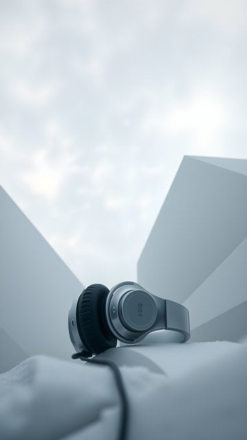 Minimalist Grey Headphones Aesthetic Mobile Wallpaper