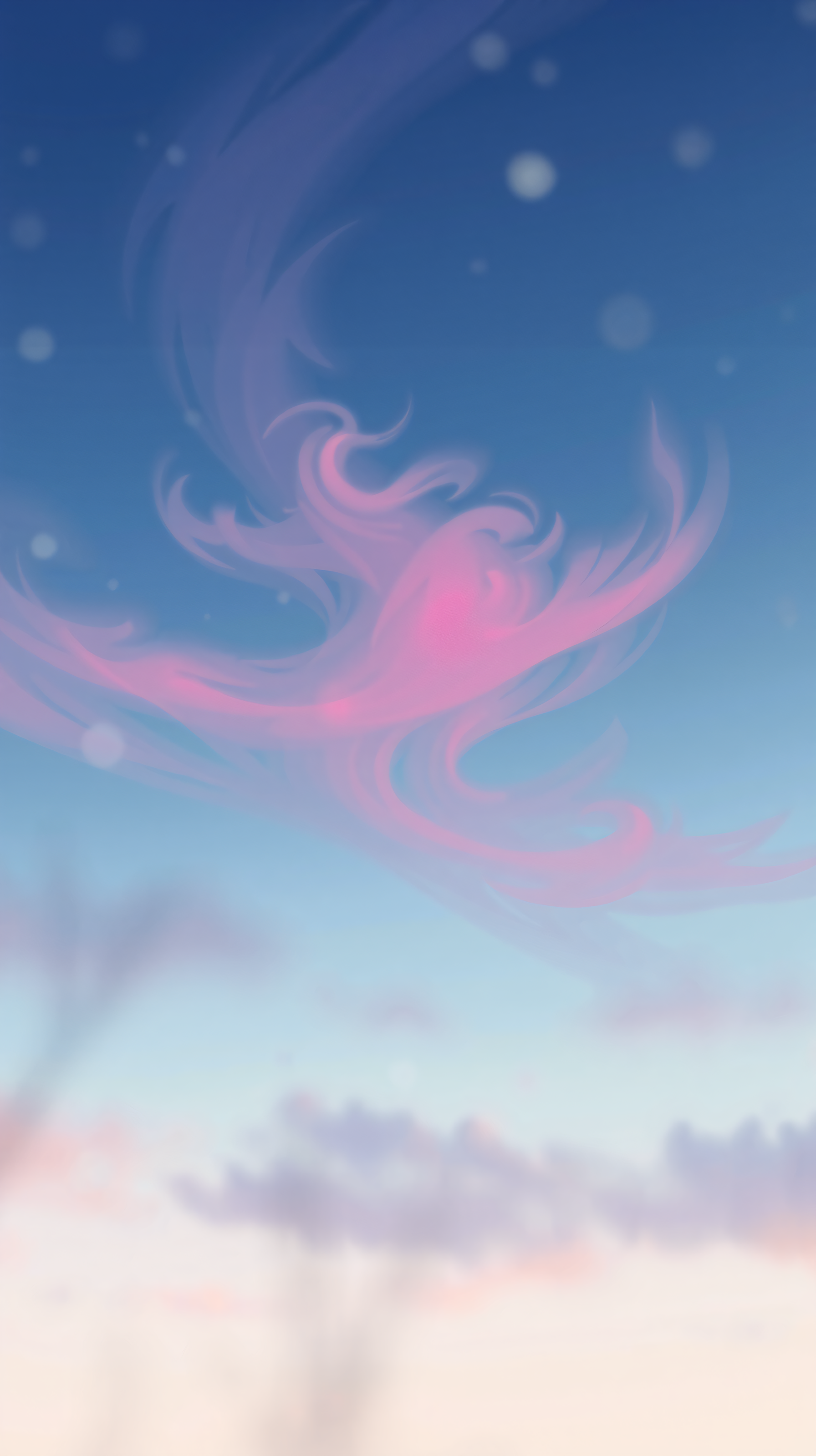 Ethereal Pink Swirls Blue Sky Gradient Wallpaper, pink swirls, blue sky, gradient, abstract, ethereal, dreamy
