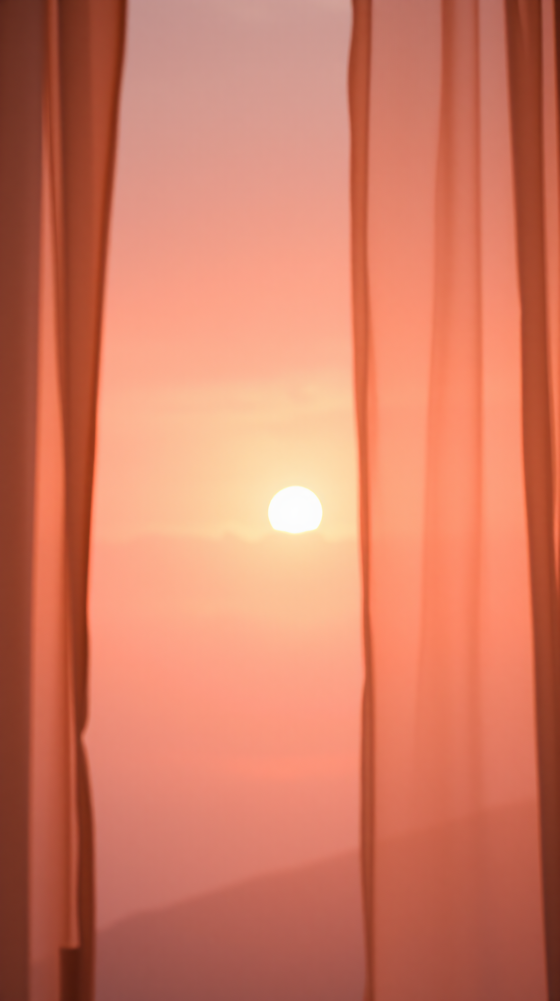 Soft Sunset Glow Through Sheer Curtains, sunset, sunrise, curtains, pink, peach, orange