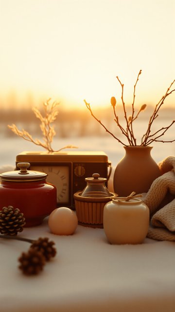 Golden Hour Cozy Still Life Wallpaper