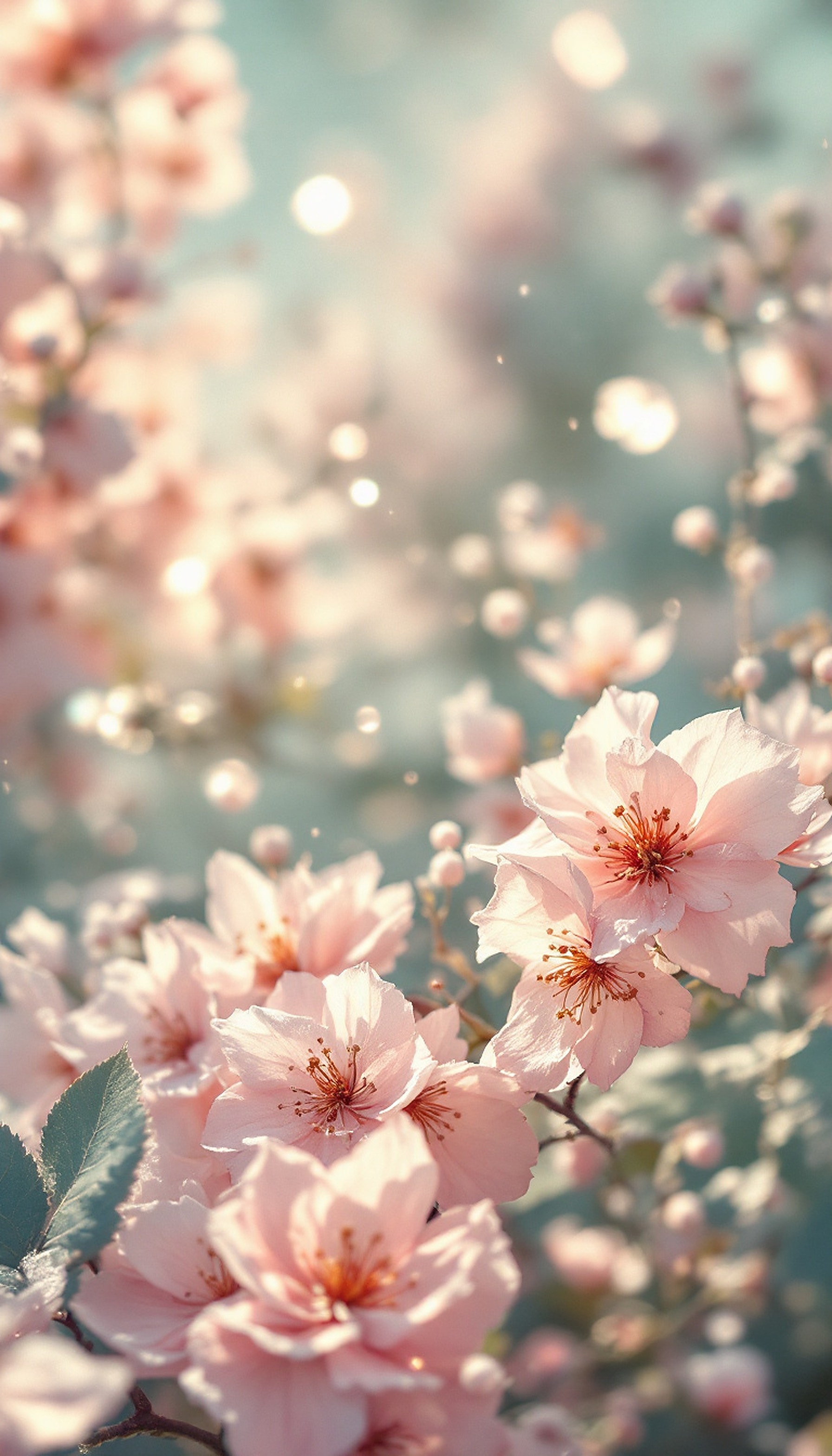 Soft Pink Cherry Blossom Bokeh, cherry blossom, sakura, pink flowers, bokeh, spring, floral
