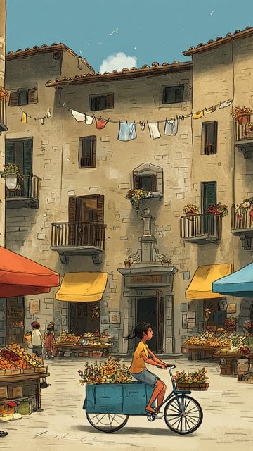 Charming Italian Street Market Cycle
