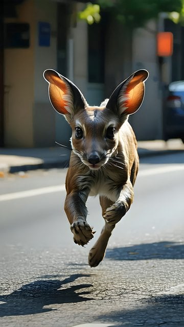 Cute Fennec Fox Running Mobile Wallpaper