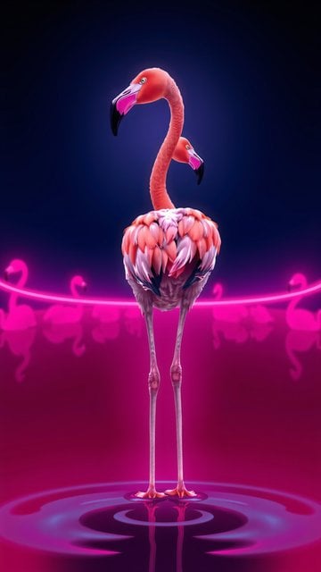 Two-Headed Flamingo Neon Pink Dream