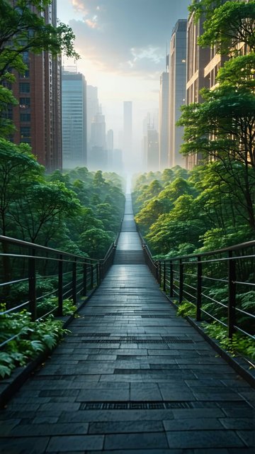 도시 속 숲길, 미래 도시의 조화