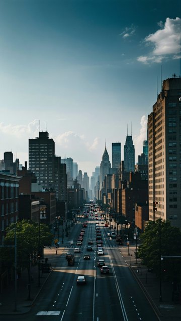 뉴욕 시티의 아름다운 거리 풍경
