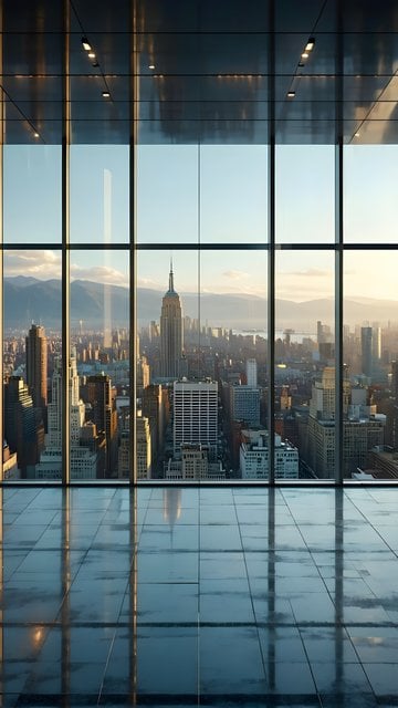Empire State View: Urban Golden Hour Wallpaper