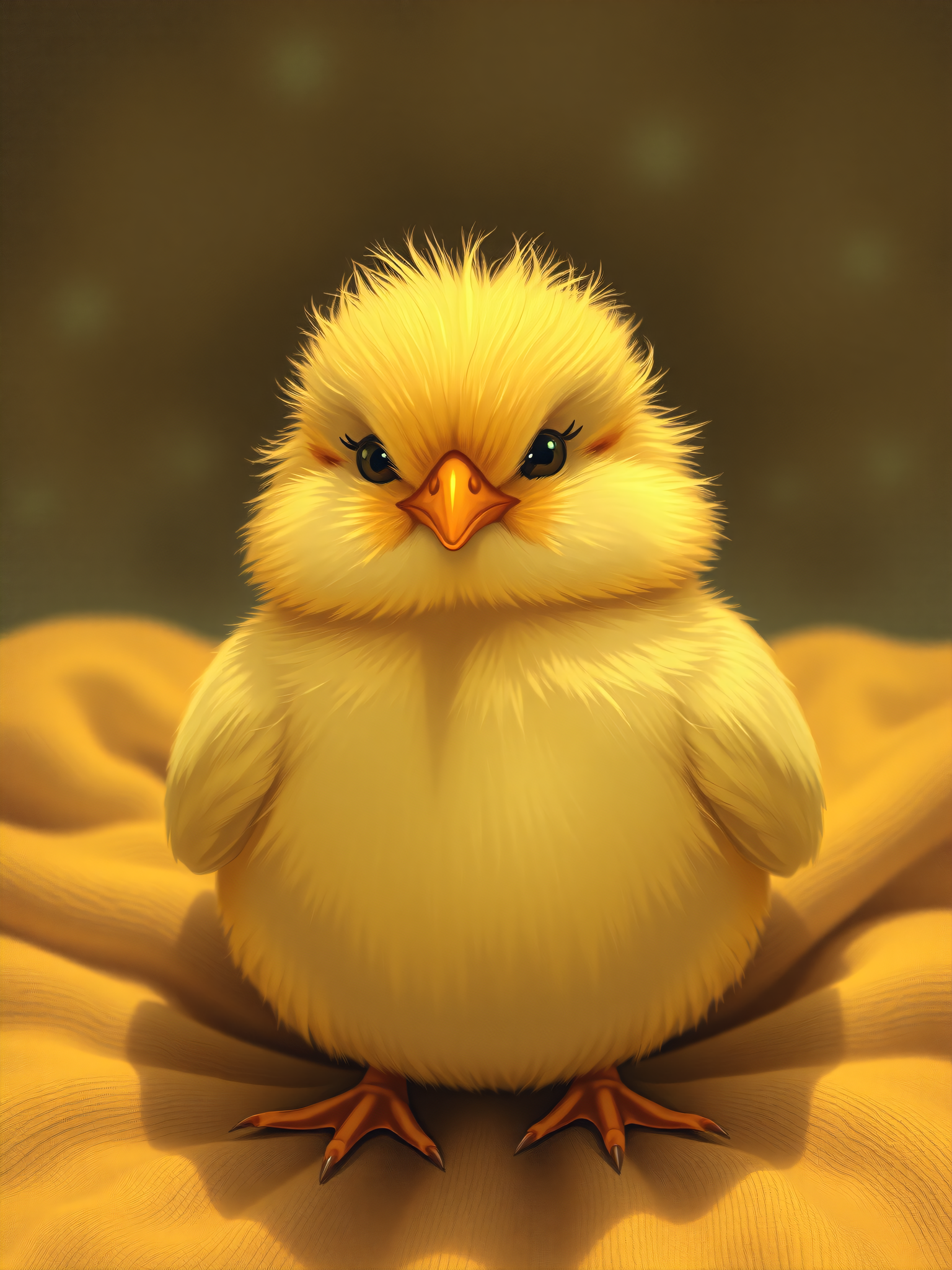 Adorable Fluffy Yellow Chick Mobile Wallpaper, chick, cute, fluffy, yellow, baby animal, adorable