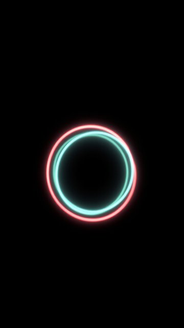 Neon Interlocking Rings Abstract Glow Dark Wallpaper