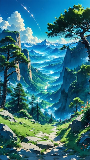 환상적인 산맥 풍경