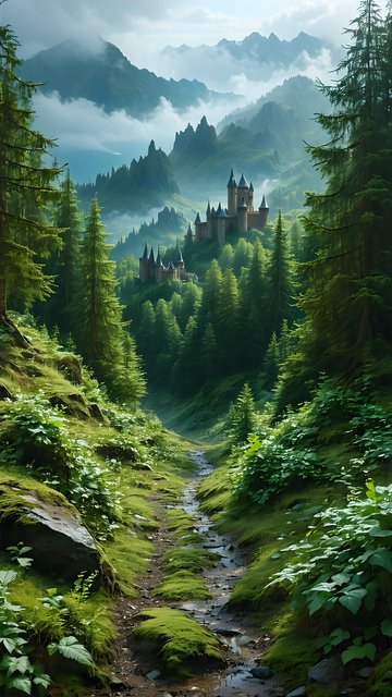 Enchanted Forest Castle Valley - Misty Mountain Stream