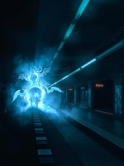 Mystic Portal in Subway Station Wallpaper