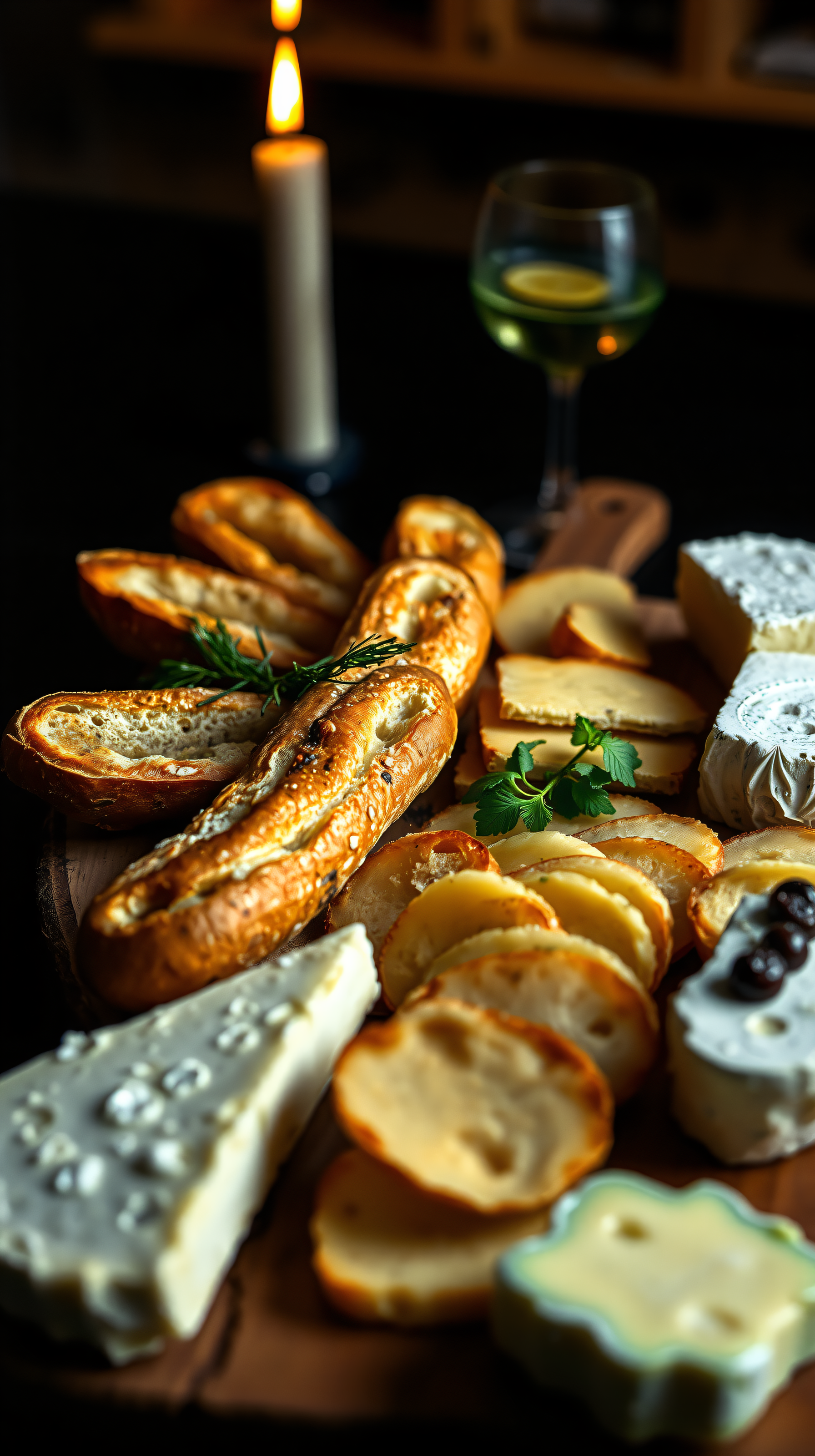 Gourmet Cheese Board with Candlelight & Wine, cheese board, gourmet, food, candlelight, wine, romantic