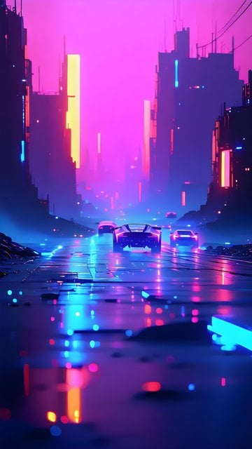 Neon Cyberpunk City Drive | Vibrant Futuristic Streets