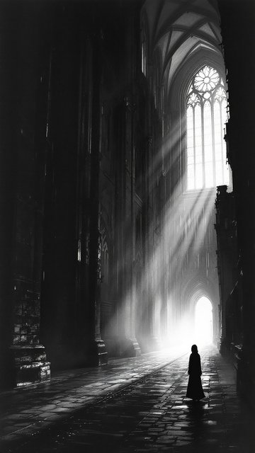Gothic Cathedral Light Rays & Solitude