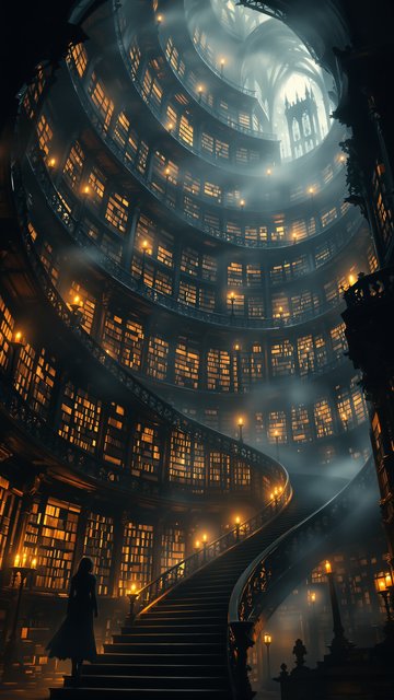 Enchanted Spiral Library: Gothic Fantasy Realm