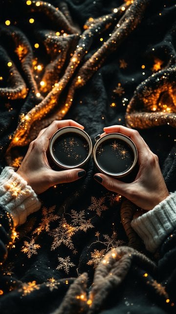 Cozy Winter Coffee Aesthetic Wallpaper