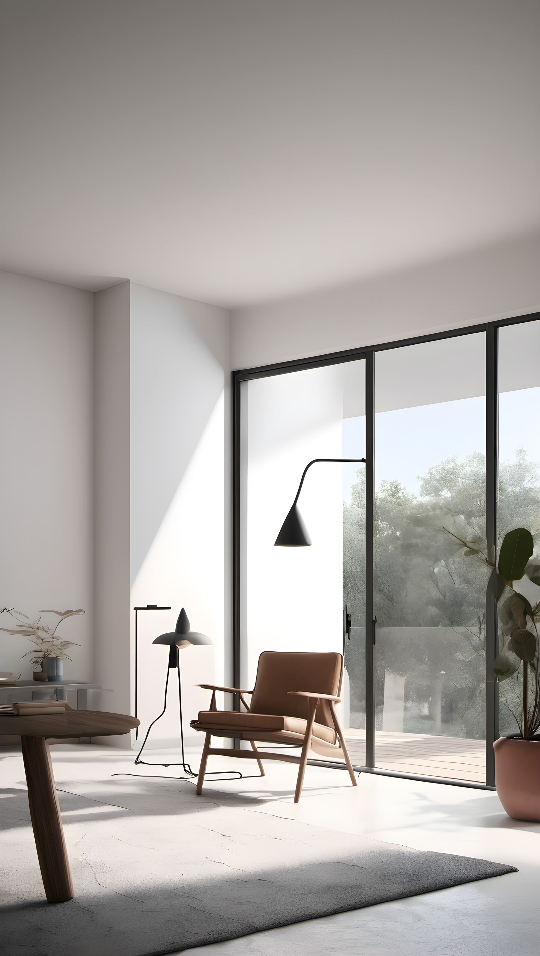 Minimalist Modern Interior with Natural Light, minimalist, modern interior, aesthetic, natural light, serene, home decor