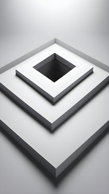 Minimalist 3D Geometric Squares Abstract Wallpaper