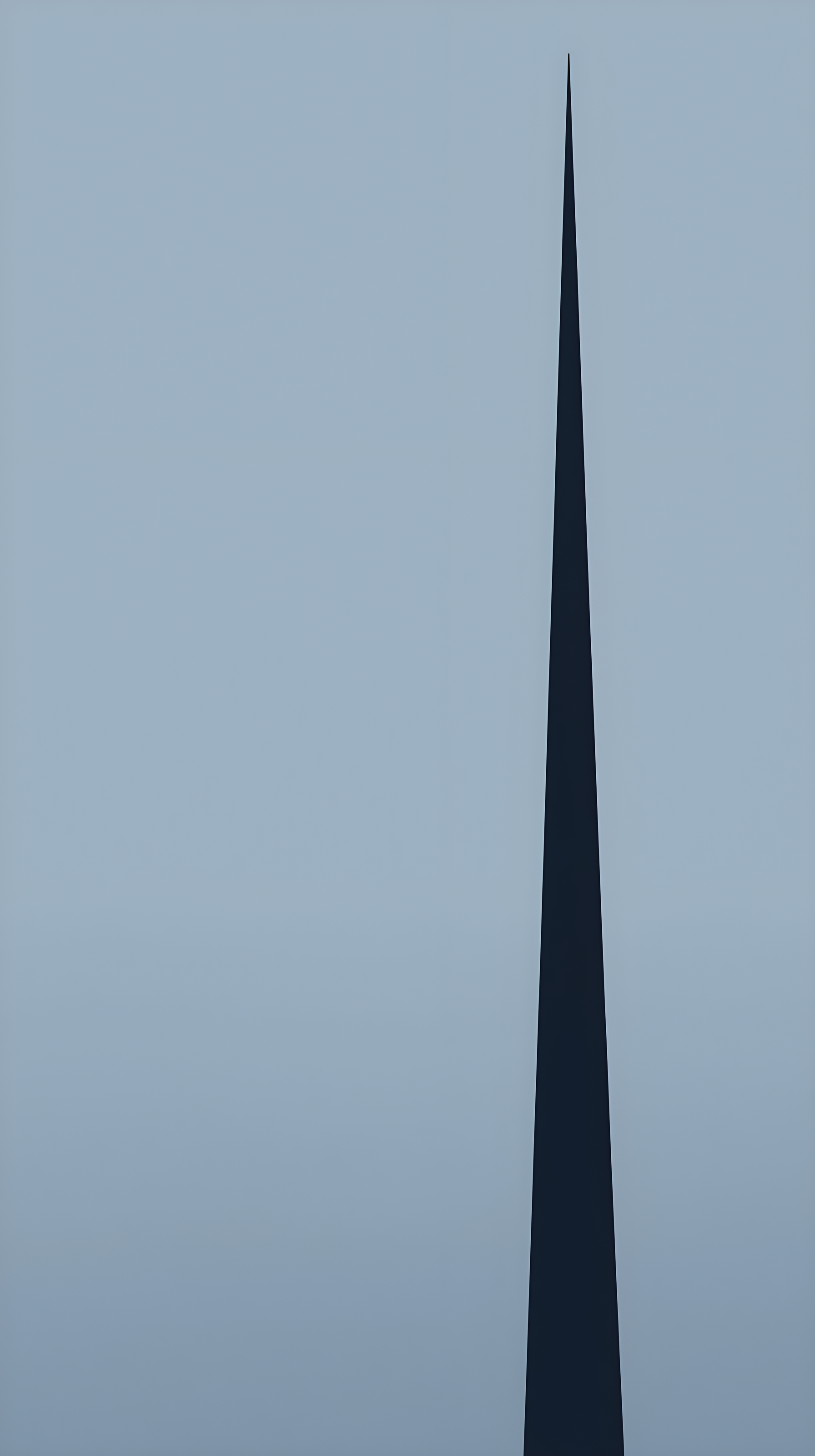Minimal Abstract Blue Grey Spire Mobile Wallpaper, minimalist, abstract, geometric, blue grey, dark navy, triangle