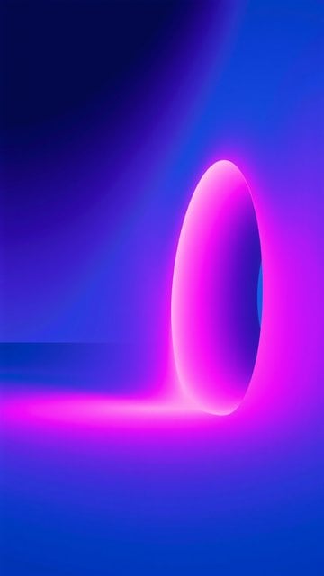Neon Glow Abstract Sphere Vibrant Blue Purple Wallpaper