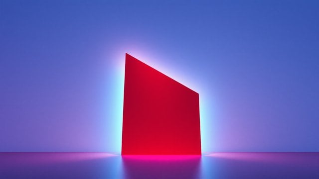 Red Minimalist Abstract Neon Glow Wallpaper