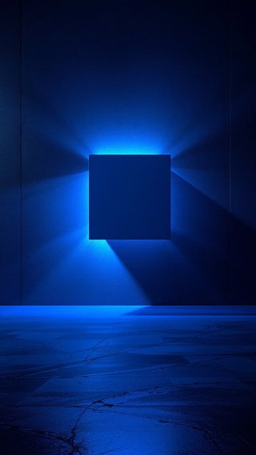 Neon Blue Glow Room Abstract Background