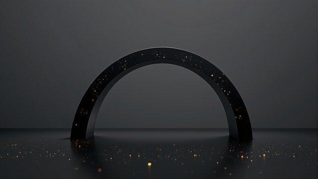 Minimal Dark Arch Gold Glitter Sparkles