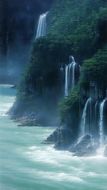 Lush Emerald Waterfalls & Turquoise River Gorge
