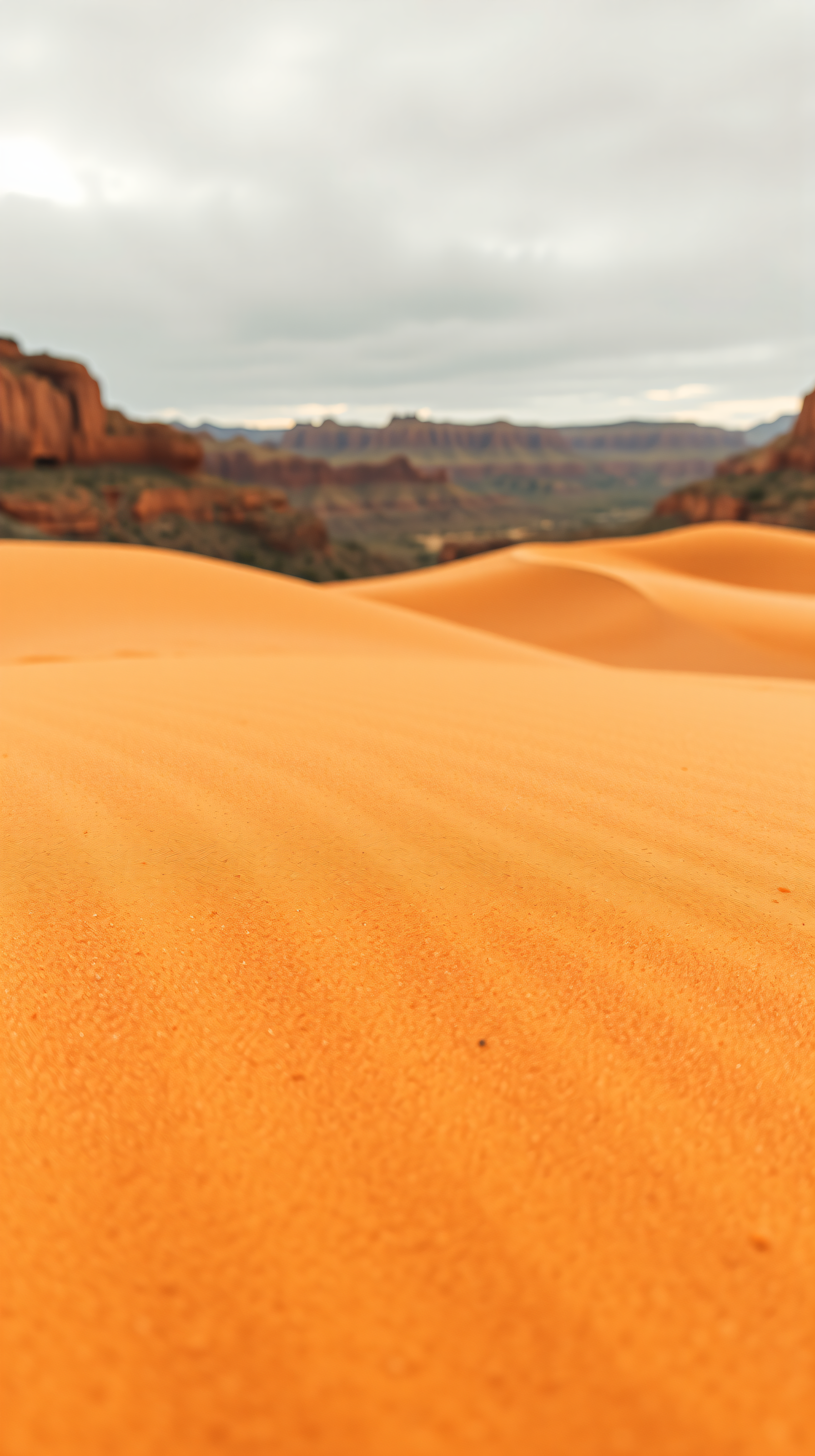 Orange Sand Dunes Landscape Wallpaper, sand dunes, desert landscape, orange, nature, minimalist, earthy