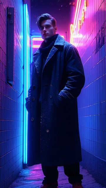 네온사인 거리의 남자