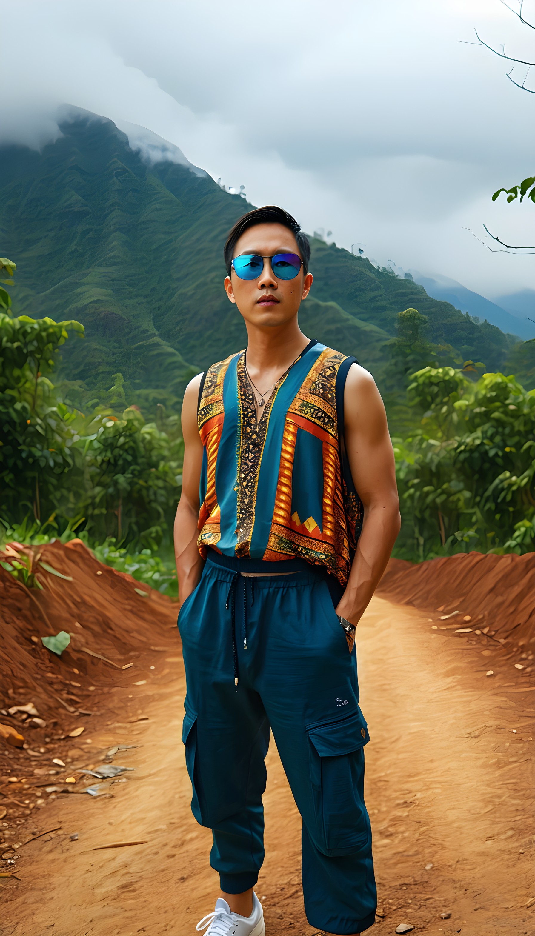 Adventurous Man Mountain Trail Wallpaper, man, mountains, nature, adventure, travel, trail