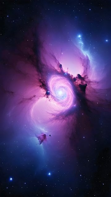 Vibrant Cosmic Spiral Galaxy Nebula Wallpaper