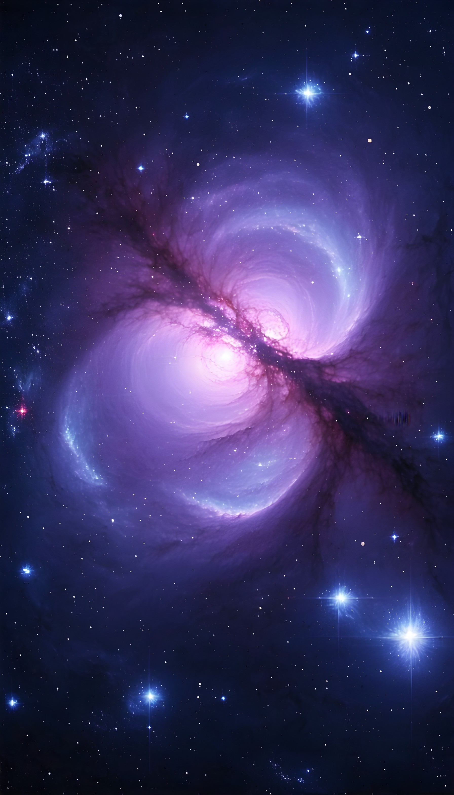 Vibrant Cosmic Nebula Galaxy Phone Wallpaper, space, galaxy, nebula, cosmic, universe, purple
