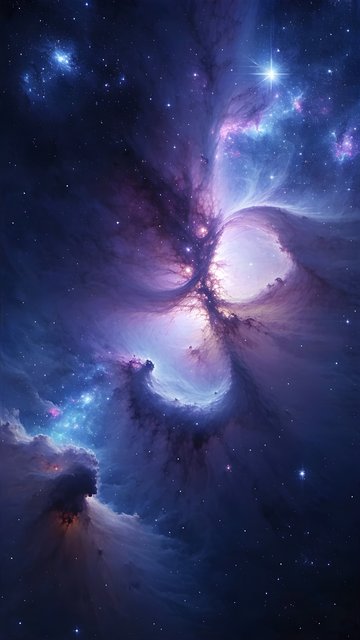 Vibrant Cosmic Nebula Galaxy with Sparkling Stars
