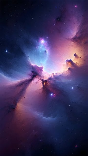 Vibrant Cosmic Nebula Phone Wallpaper Stars Galaxy
