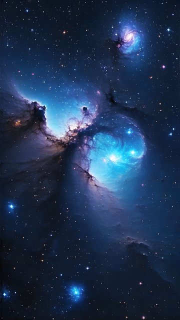 Vibrant Cosmic Nebula Swirl Phone Wallpaper