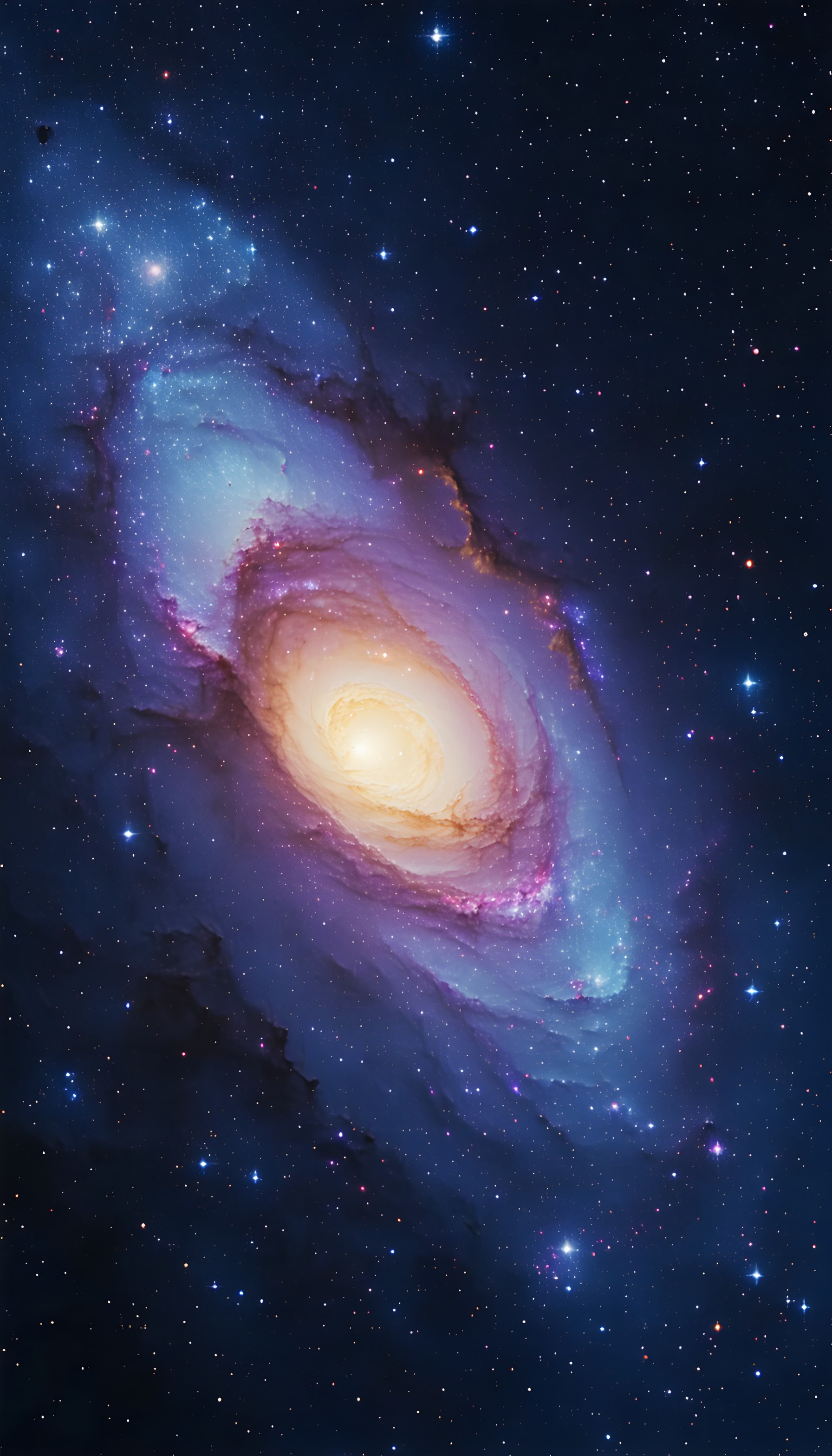 Vibrant Cosmic Spiral Galaxy Nebula Space Wallpaper, galaxy, space, nebula, spiral, stars, vibrant