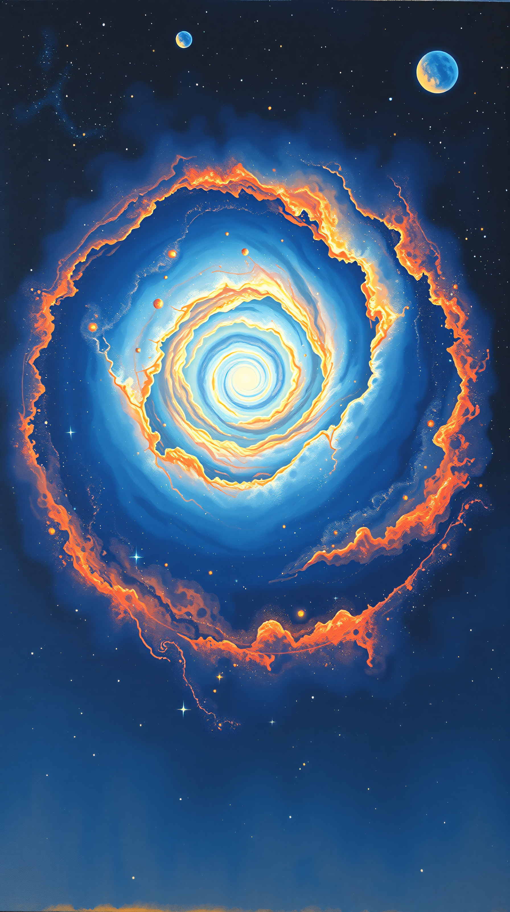 Vibrant Cosmic Swirl Nebula Space Wallpaper, cosmic, nebula, space, galaxy, swirl, vibrant