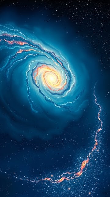 Vibrant Cosmic Galaxy Swirl Abstract Wallpaper